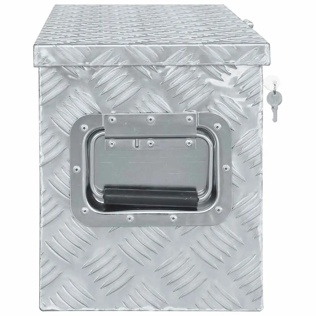 Aluminium Tool Box Storage Locking 61.5x26.5x30cm Silver