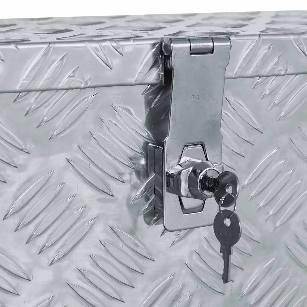 Aluminium Tool Box Storage Locking 61.5x26.5x30cm Silver