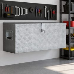 Aluminium Tool Box Storage Case Silver 80x30x35 cm Portable Locking System