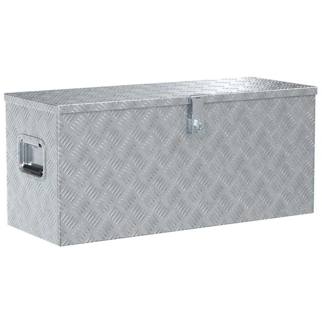 Aluminium Tool Storage Box Lockable Portable Compact 90.5x35x40 cm