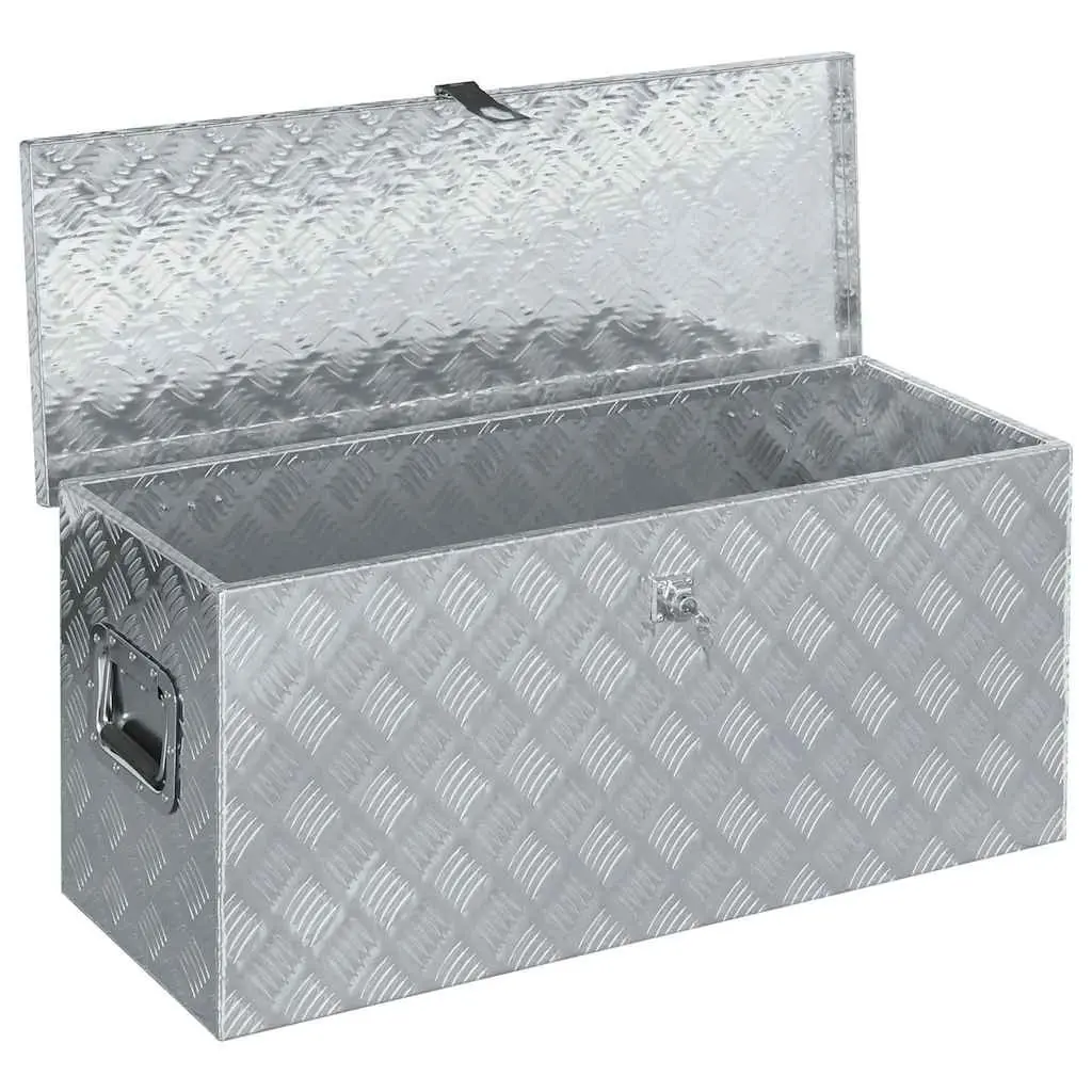 Aluminium Tool Storage Box Lockable Portable Compact 90.5x35x40 cm