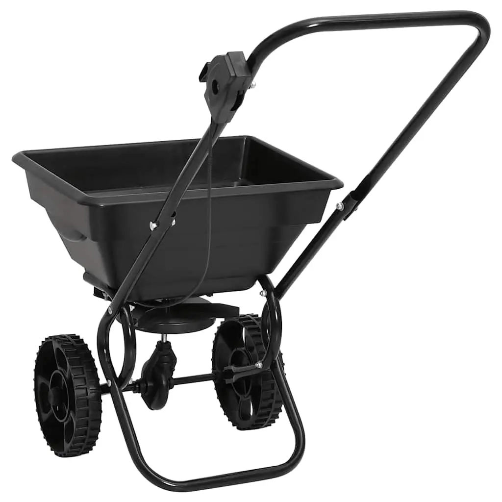 Walk Behind Salt Spreader Durable Tubular Steel Frame Large PVC Hopper 80x46x75cm