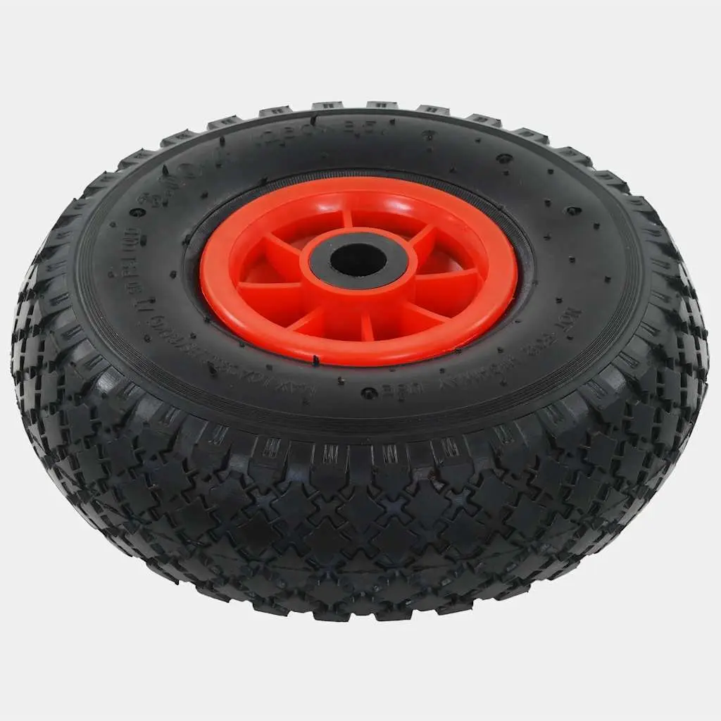 Sack Truck Wheels 3.00-4 Pneumatic Spare Wheels 2 pcs Hand Trolley Cart