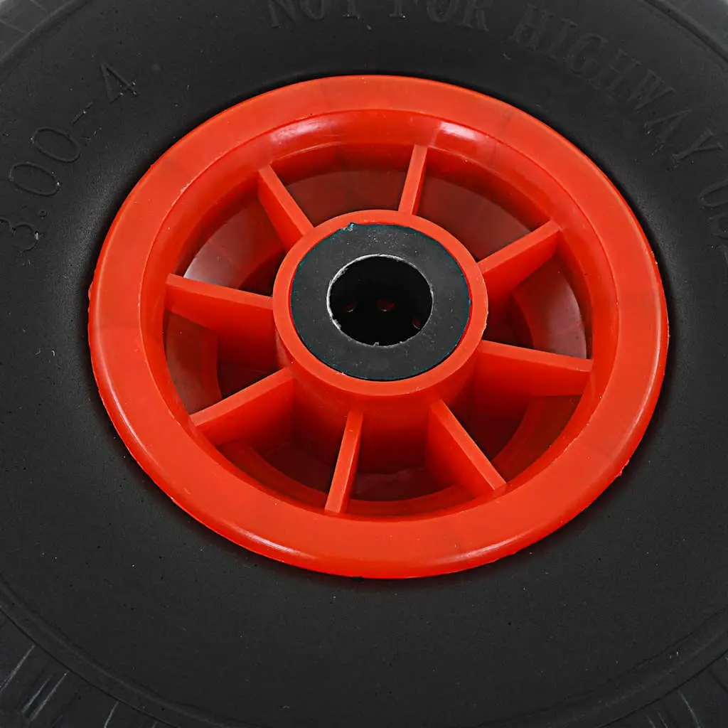 Sack Truck Spare Wheels 2pc Solid PU Puncture-Proof Heavy-Duty Trolley Cart