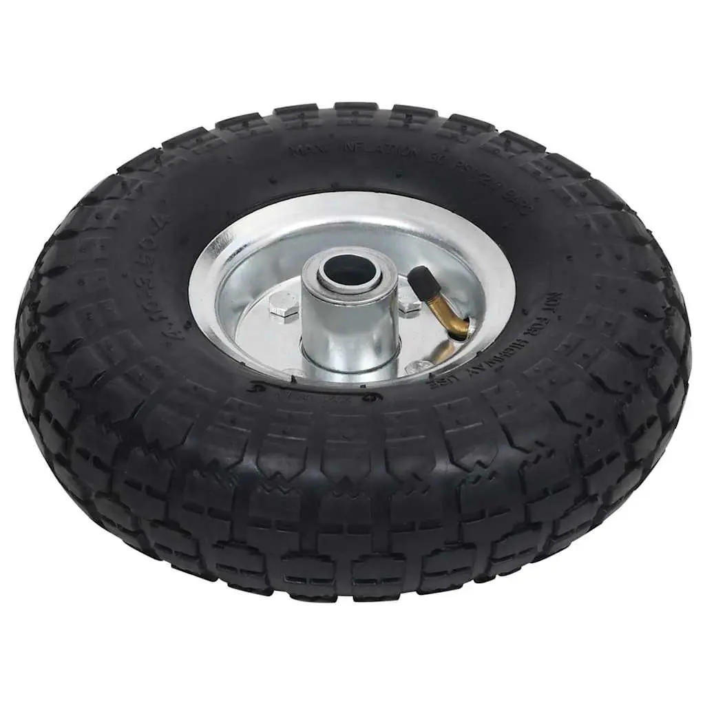 Sack Truck Spare Wheels Pneumatic Rubber Tyres Heavy Duty 2 Piece