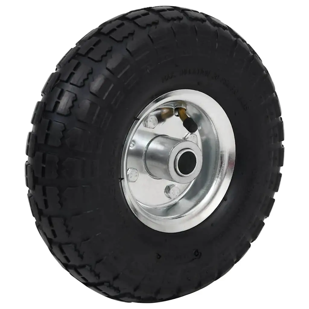 Sack Truck Spare Wheels Pneumatic Rubber Tyres Heavy Duty 2 Piece