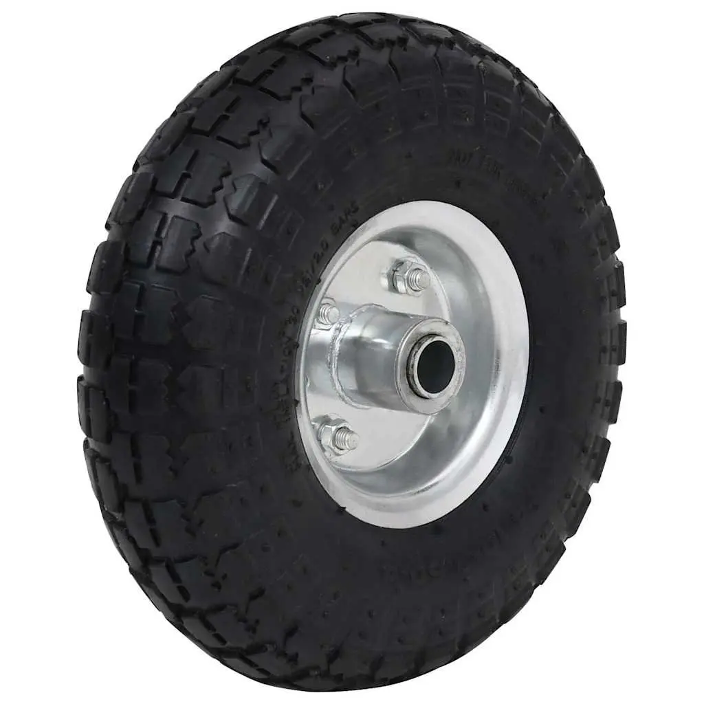 Sack Truck Spare Wheels Pneumatic Rubber Tyres Heavy Duty 2 Piece