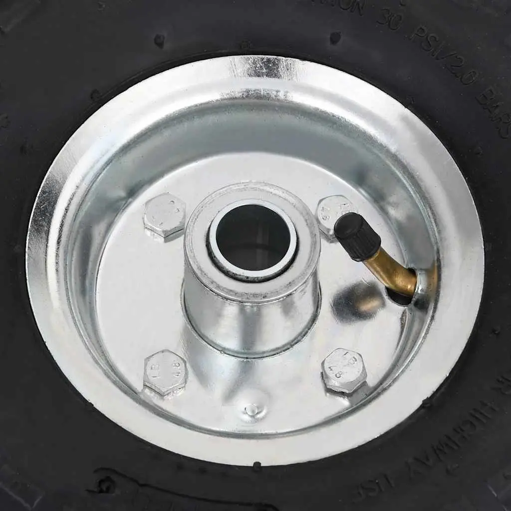 Sack Truck Spare Wheels Pneumatic Rubber Tyres Heavy Duty 2 Piece