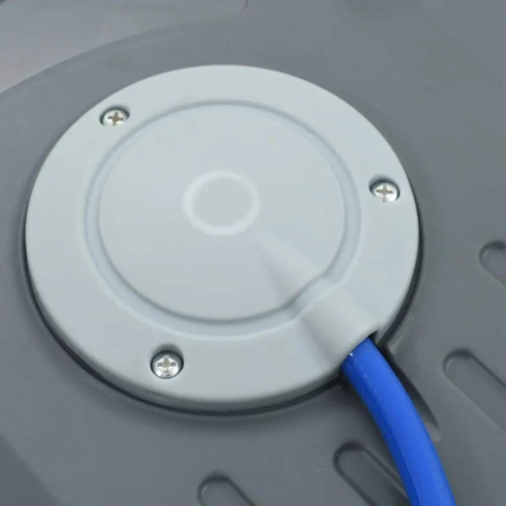 Pneumatic Tool Grey Automatic Hose Reel 12m Retractable with Latching Mechanism and Quick Connector