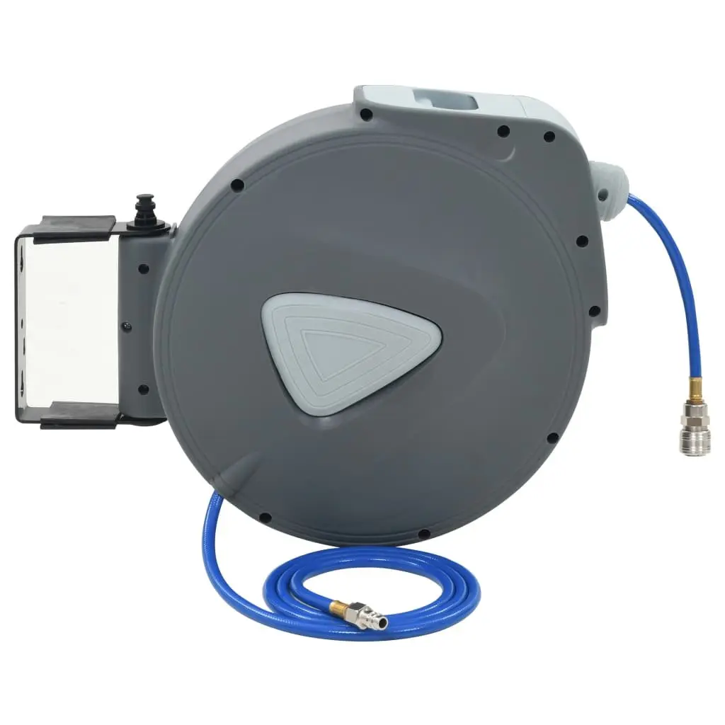 Air Hose Reel Automatic Retractable 30m 1/4" Grey Workshop Tool