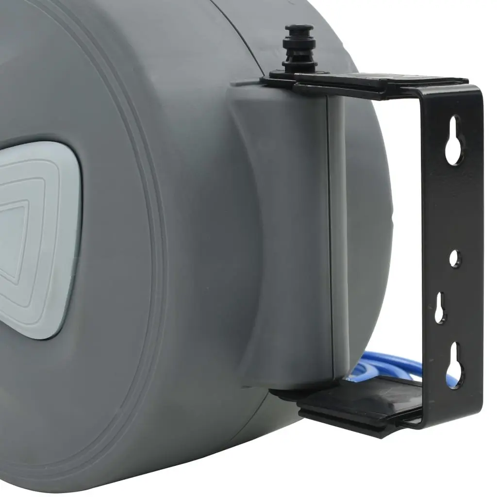 Air Hose Reel Automatic Retractable 30m 1/4" Grey Workshop Tool