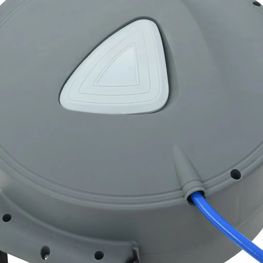 Air Hose Reel Automatic Retractable 30m 1/4" Grey Workshop Tool