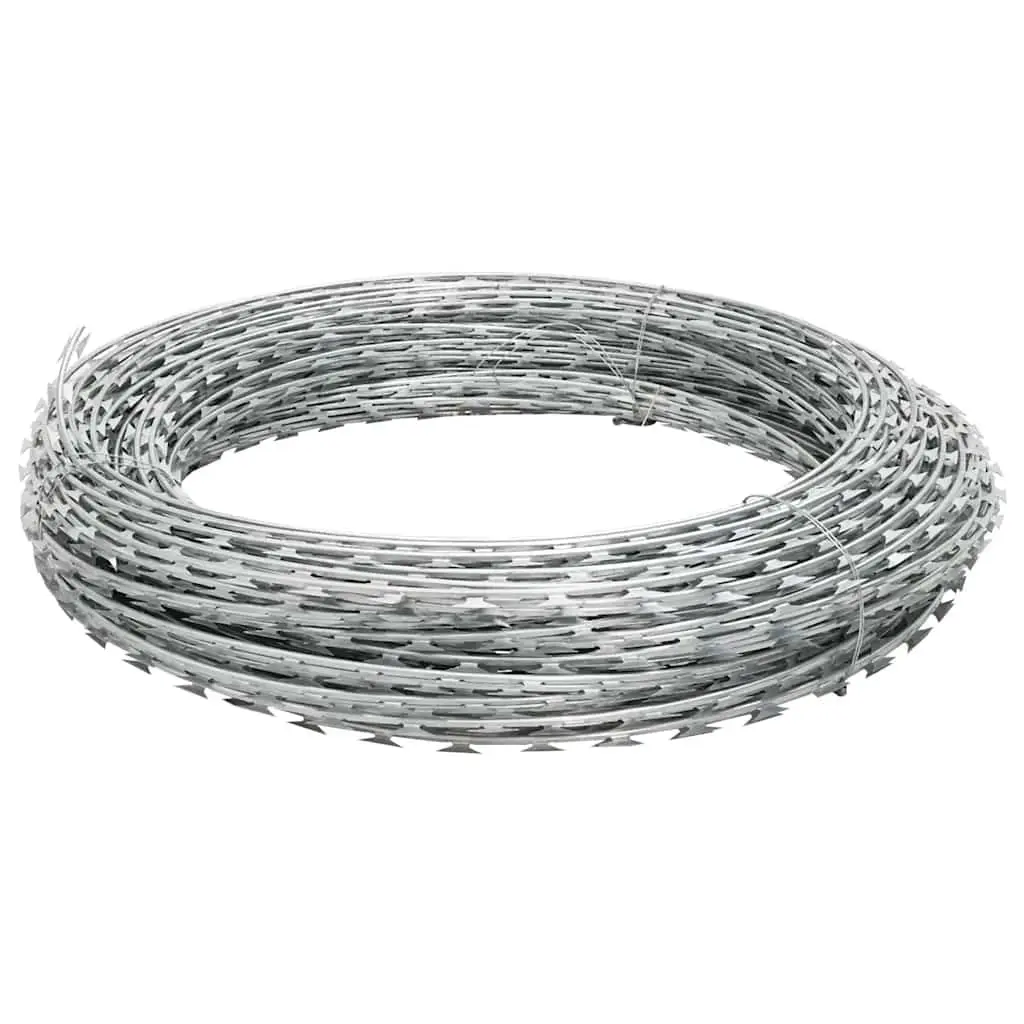 Razor Wire Galvanised Steel Concertina 300m Outdoor Security Garden Fence