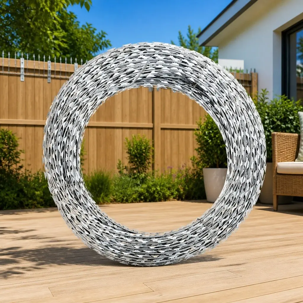 Concertina Razor Wire Galvanised Steel 300m Coiled Security Barrier Outdoor