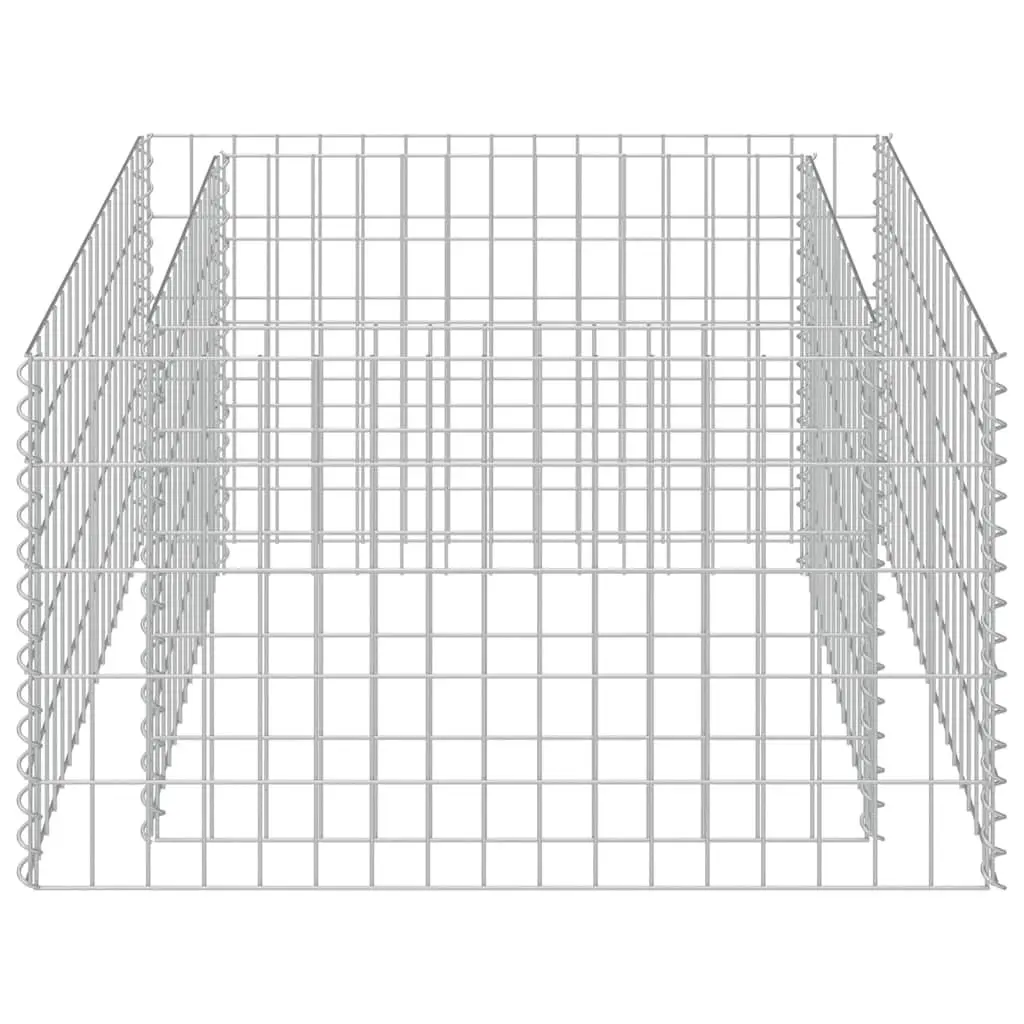 Gabion Raised Bed Garden Planter Galvanised Steel 90x90x50cm