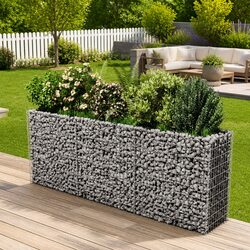 Comfortable Gabion Raised Bed: Ideal for Plant Borders