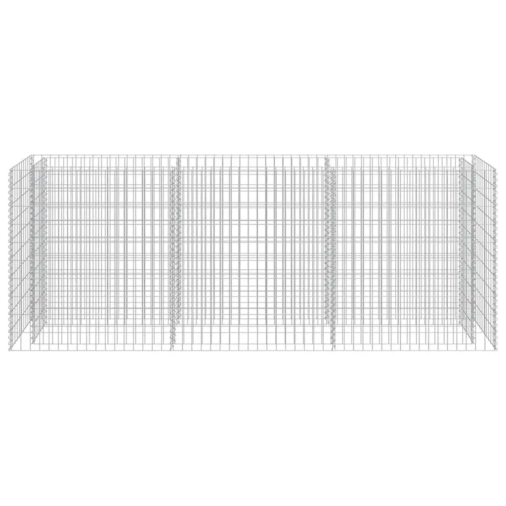 Gabion Raised Garden Bed Galvanised Steel 270x50x100cm Planter Border