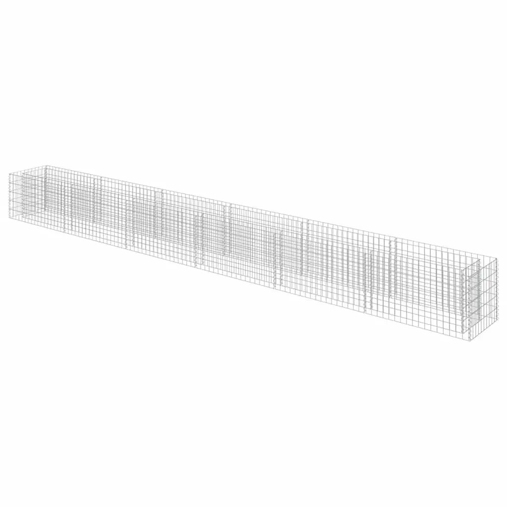 Gabion Raised Garden Bed Planter Box Silver 540x50x50 cm Outdoor Flower Border