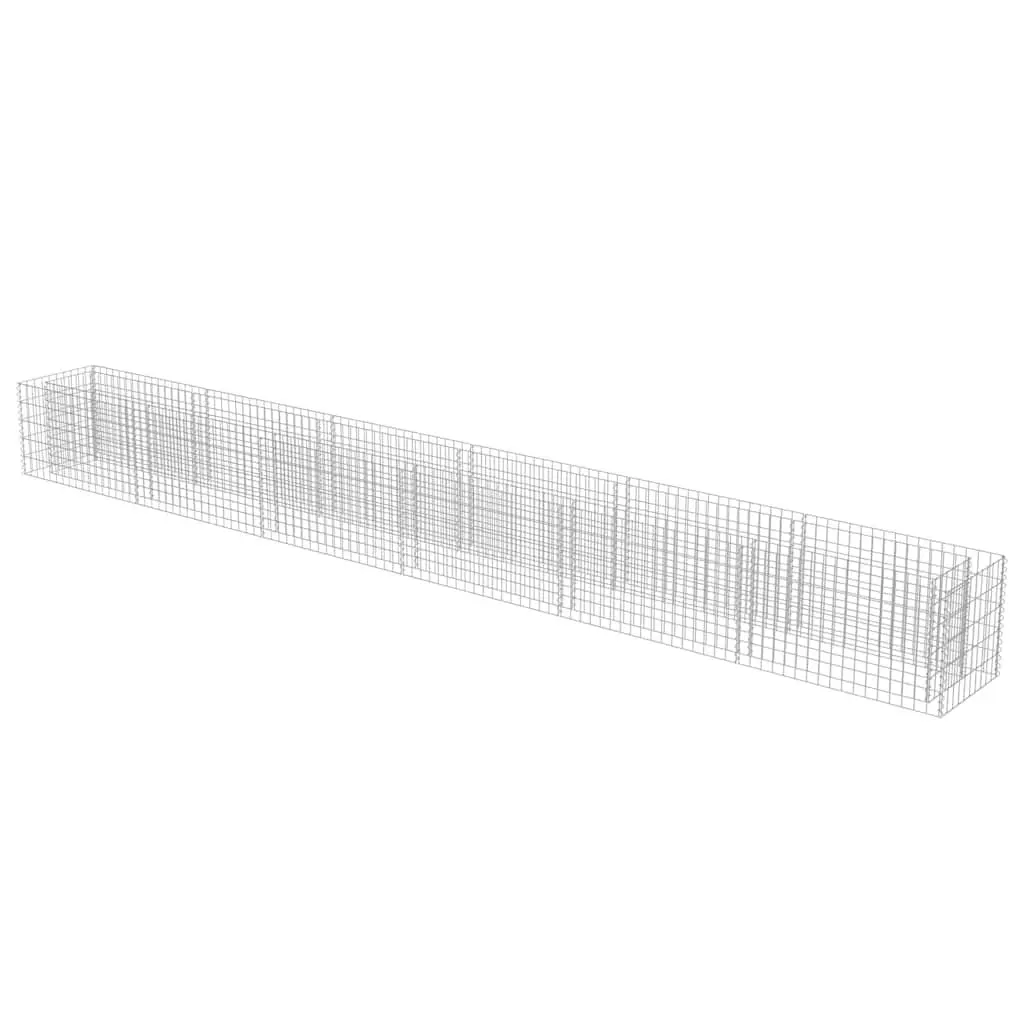 Gabion Raised Garden Bed Planter Box Silver 540x50x50 cm Outdoor Flower Border