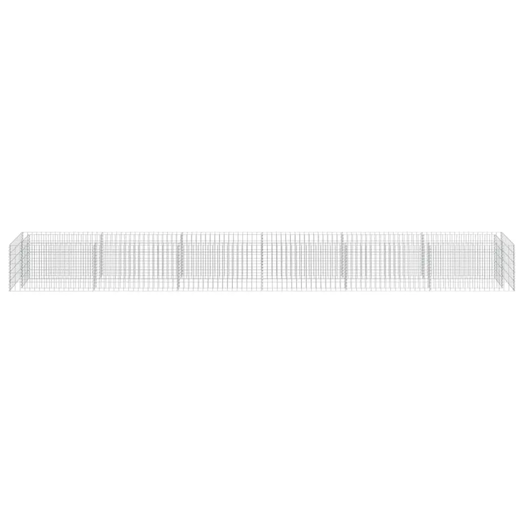 Gabion Raised Garden Bed Planter Box Silver 540x50x50 cm Outdoor Flower Border