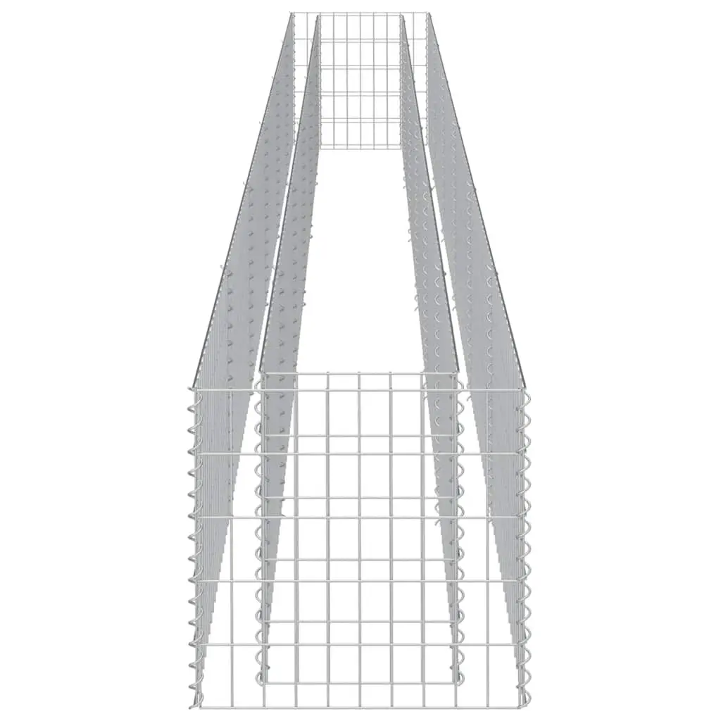 Gabion Raised Garden Bed Planter Box Silver 540x50x50 cm Outdoor Flower Border