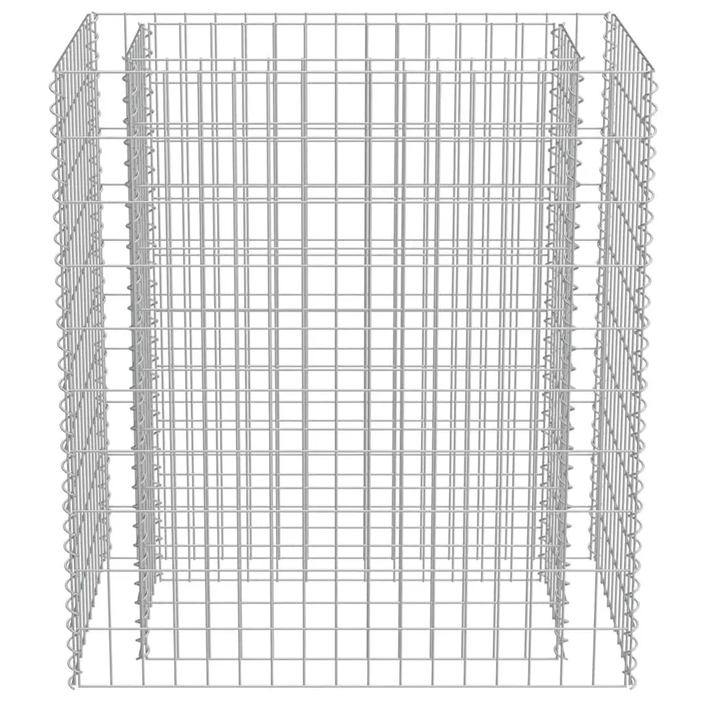 Gabion Raised Bed Garden Planter Galvanised Steel Silver 90 x 50 x 100 cm