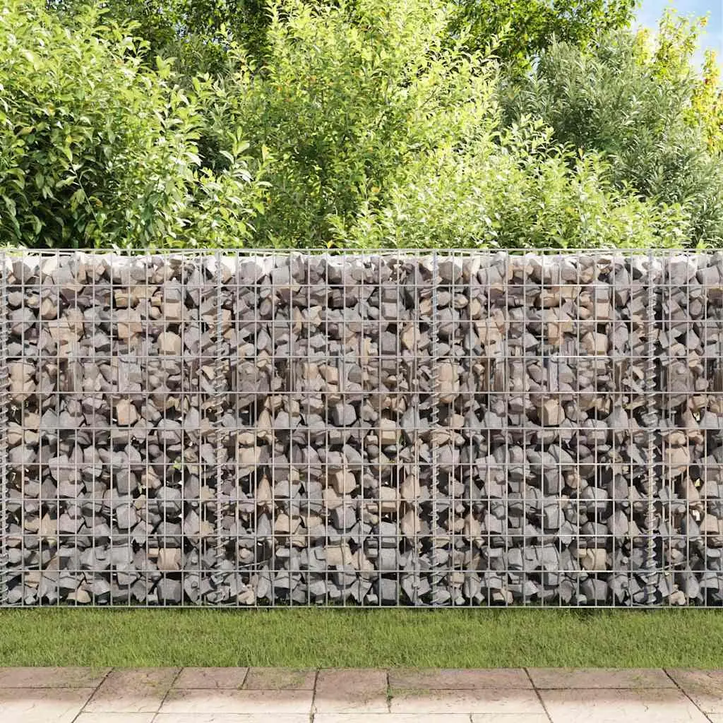Gabion Wall Fence Panel Galvanised Steel Retaining Barrier 450x30x100cm