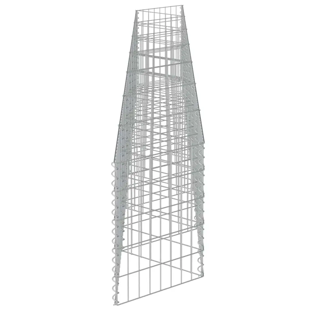Gabion Wall Fence Panel Retaining Raised Garden Bed Planter Silver 450x30x50cm