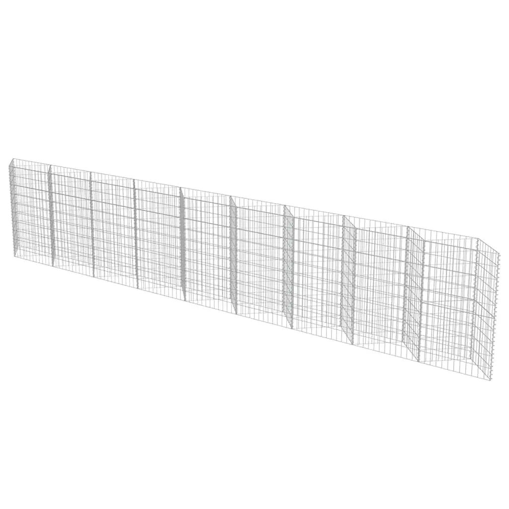 Gabion Wall Panel Galvanised Steel Retaining Barrier 630 x 30 x 100 cm