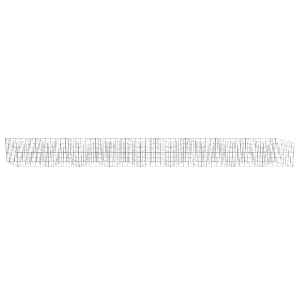 Gabion Wall Fence Panel Dual-purpose Retaining Garden Barrier Raised Bed Planter 630x30x50cm