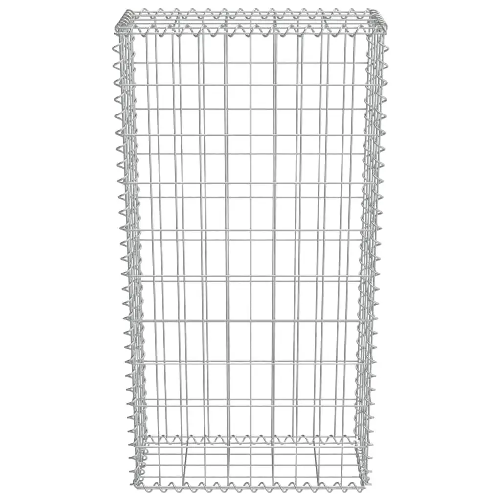 Gabion Panel Barrier Fence Galvanised Steel 50x20x100cm Silver