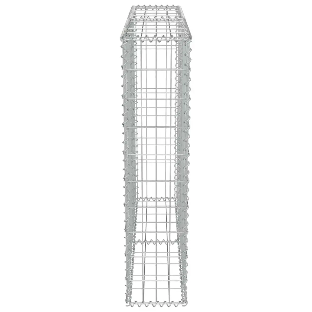 Retaining Fence Panel Silver Galvanised Steel Gabion Wall 100x20x100cm