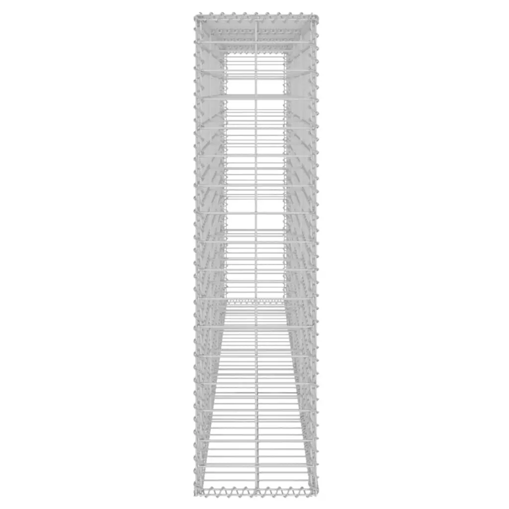 Gabion Wall Basket Galvanised Steel 200x20x85 cm Silver
