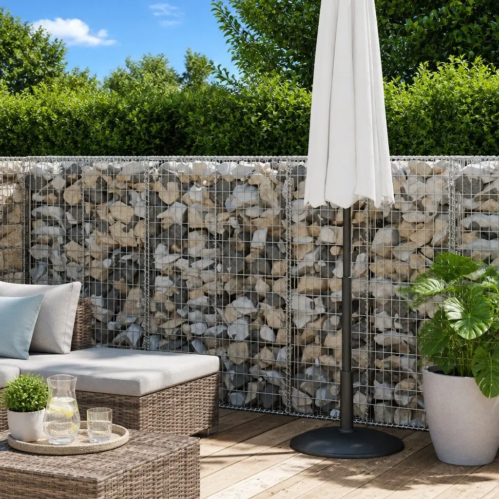 Gabion Wall Panel Galvanised Steel Retaining Fence Landscape Garden Barrier
