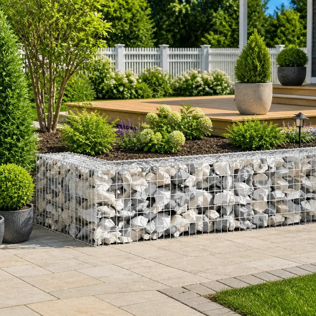 Gabion Wall Panel Galvanised Steel 600 x 30 x 50 cm Retaining Barrier