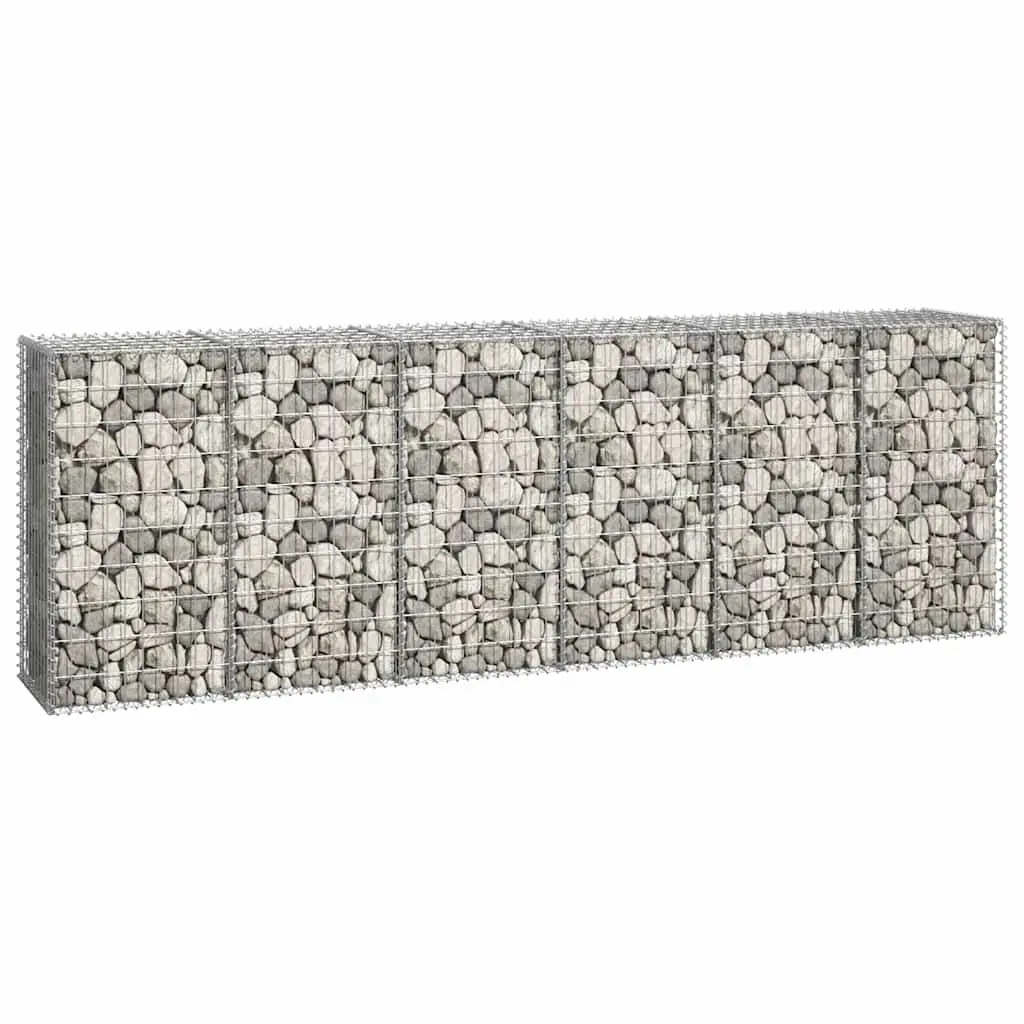 Gabion Wall Fence Panel Galvanised Steel Retaining Barrier 300L x 50W x 100H cm