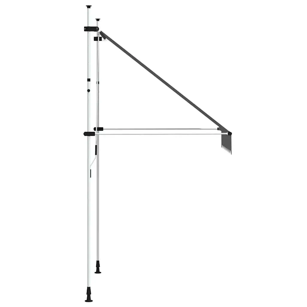 Manual Retractable Awning Water-Repellent UV-Resistant 150cm Anthracite Garden Shade
