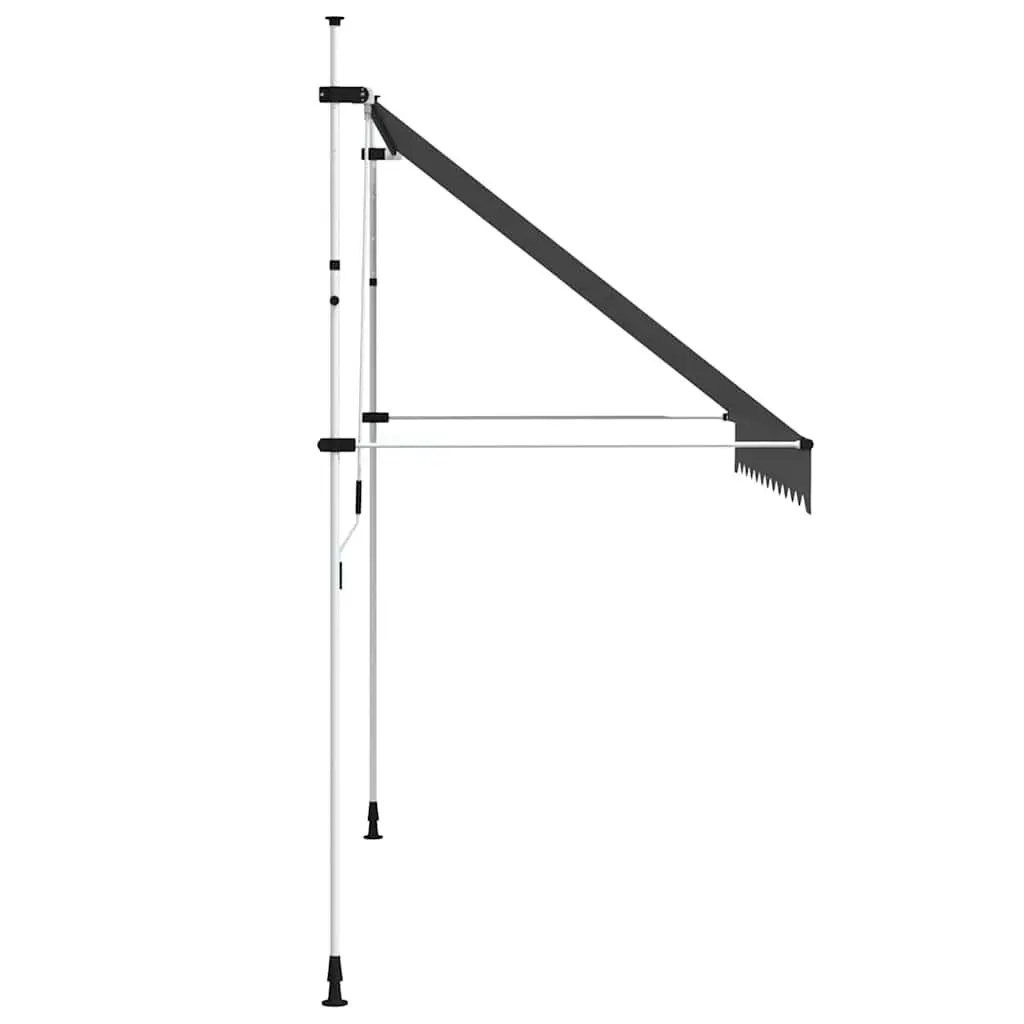 Manual Retractable Awning Water Resistant 300 cm Anthracite