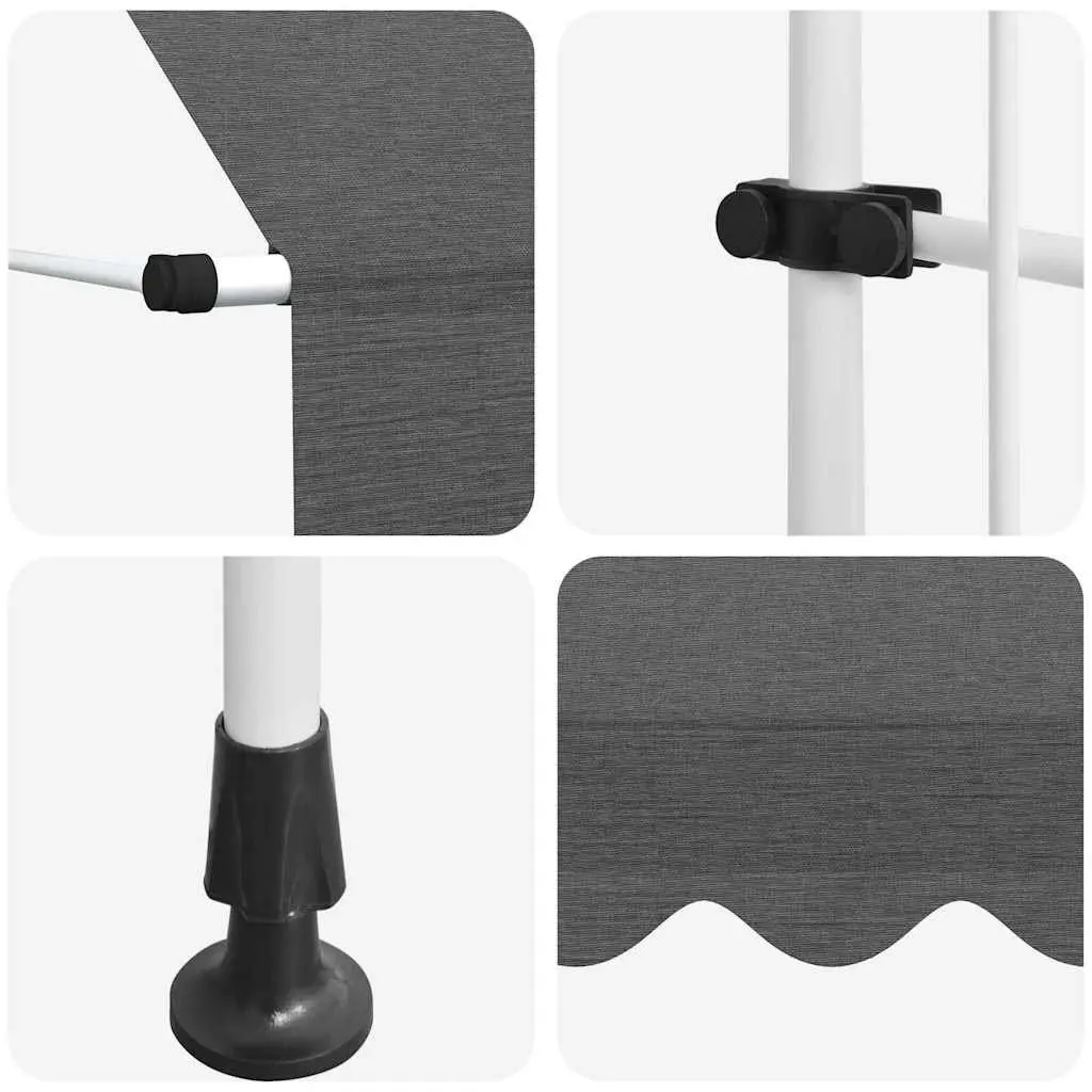 Manual Retractable Awning Water Resistant 300 cm Anthracite