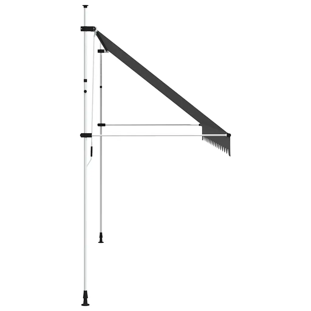 Manual Retractable Awning Water and Dirt Repellent 400cm Outdoor Garden Terrace Balcony Window Shade