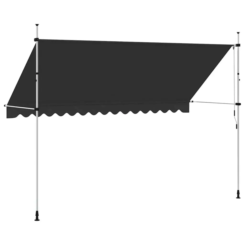 Manual Retractable Awning Water and Dirt Repellent 400cm Outdoor Garden Terrace Balcony Window Shade