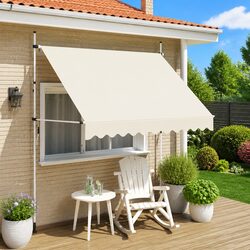 Add Comfort with a Cream Manual Retractable Awning