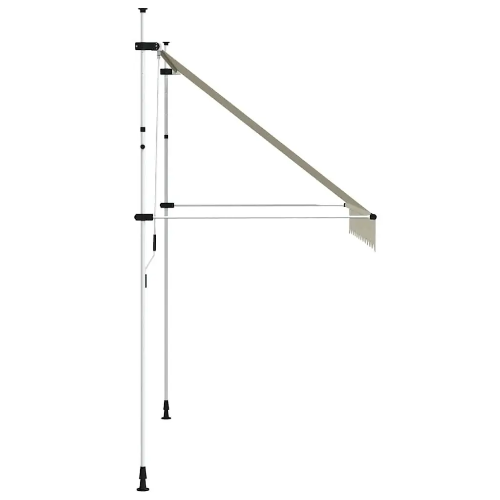 Manual Retractable Awning Water and Dirt Repellent 250cm Cream