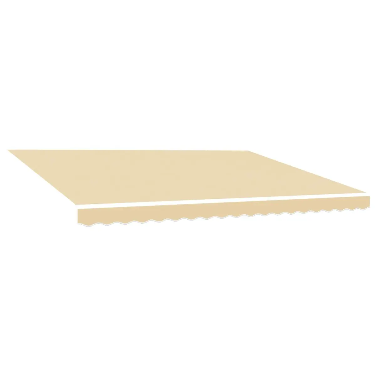 Awning Replacement Fabric Cream UV Resistant Polyester 4.5x3 m