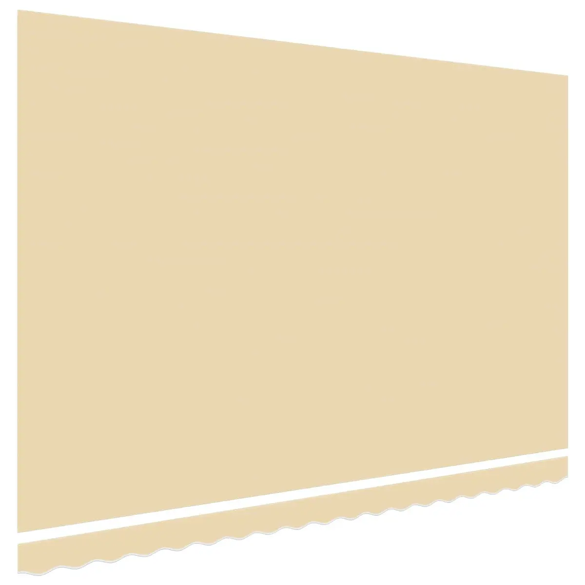 Awning Replacement Fabric Cream UV Resistant Polyester 5x3m Outdoor Patio Shade Canvas