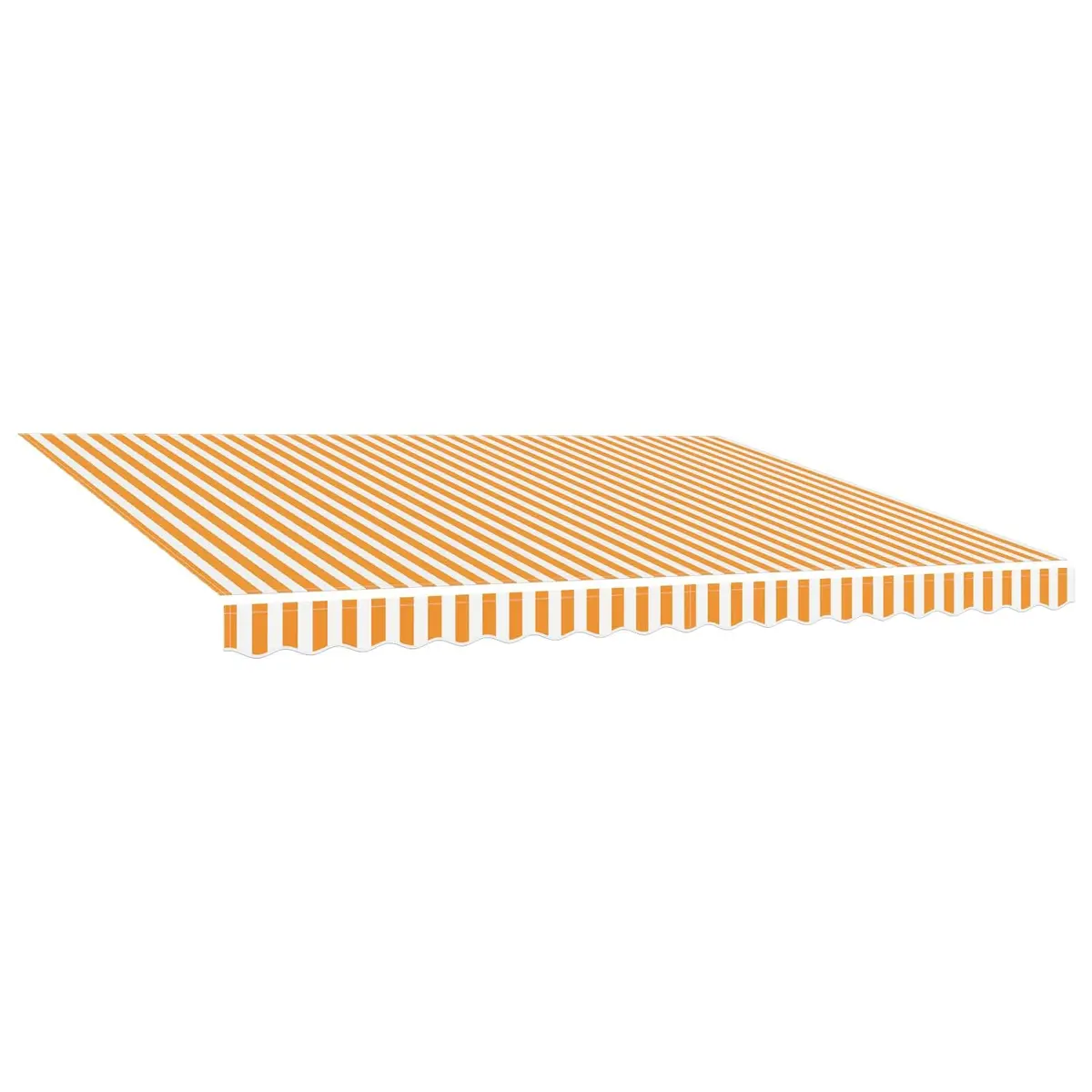 Awning Replacement Fabric UV Resistant Polyester Orange White 4.5x3m