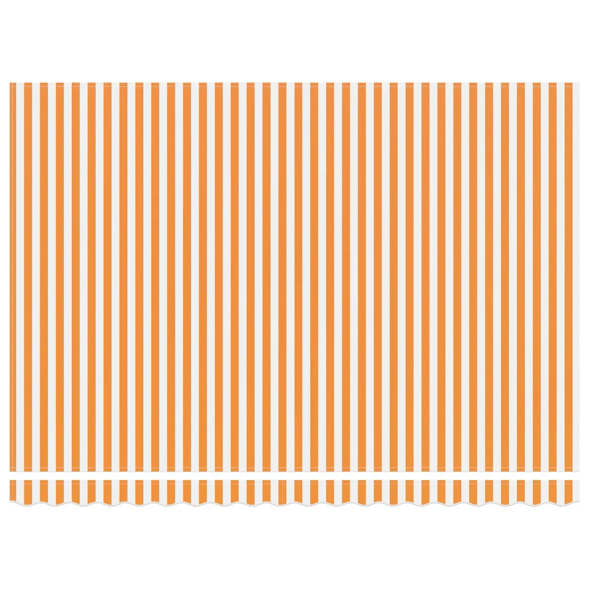 Awning Replacement Fabric UV Resistant Polyester Orange White 4.5x3m