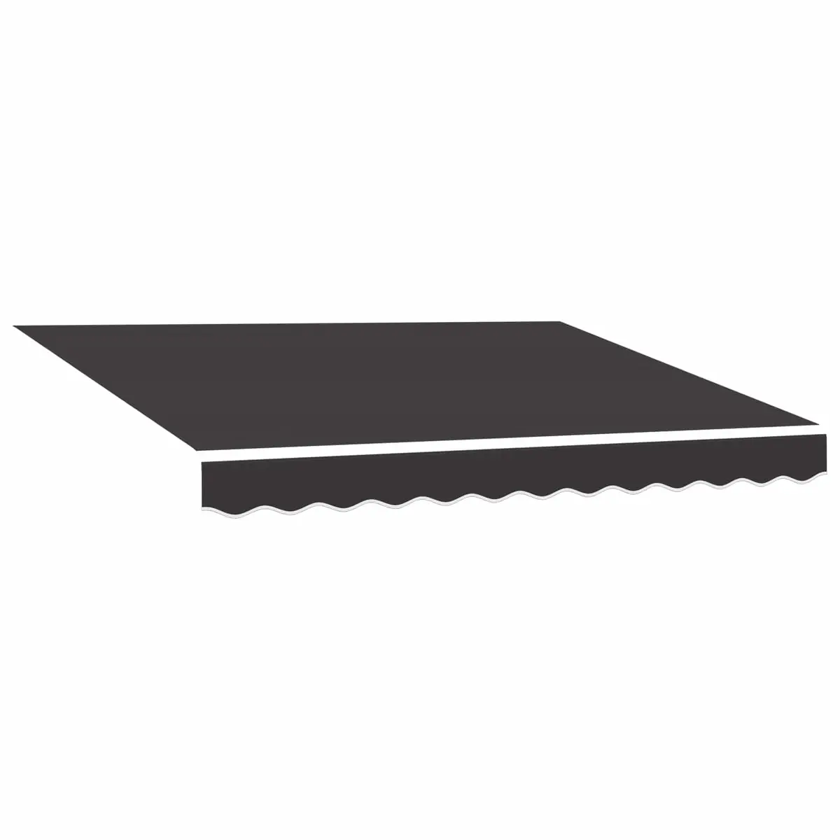 Awning Replacement Fabric Grey 3x2.5m Outdoor Shade Patio Balcony Garden Cover