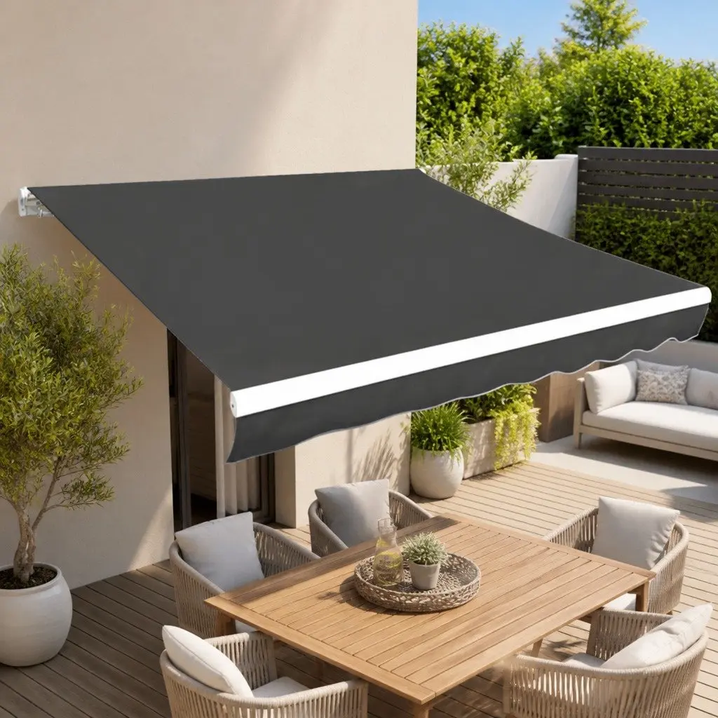 Awning Replacement Fabric UV Resistant Polyester Anthracite Grey 3.5x2.5 m