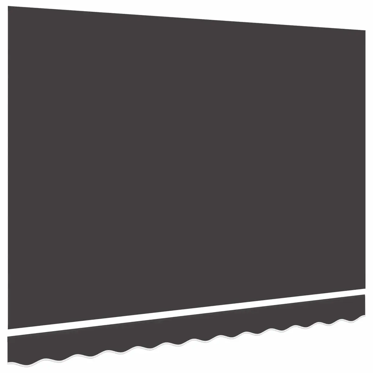 Awning Replacement Fabric UV Resistant Polyester Anthracite Grey 3.5x2.5 m